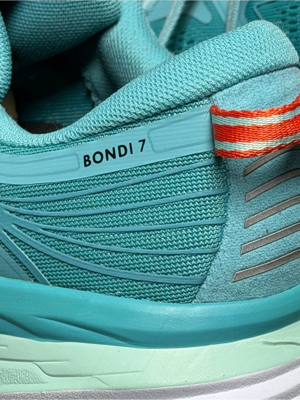 Hoka One One Bondi 7 Women’s Aqua Running Shoes Size 9.5